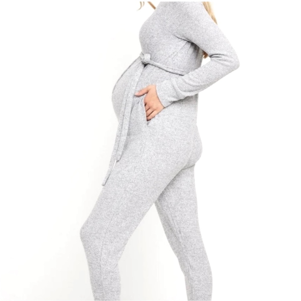 Motherhood maternity jumpsuit in rust color, size XS